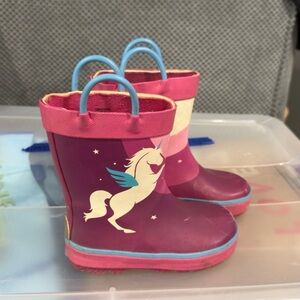 Kamik Unicorn Rain Boots Size Toddler 8